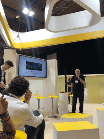 Nick Oseyko, CEO Carbominer pitching at New Energy Challenge 2022 at Web Summit